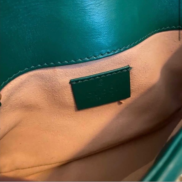 SOLD Green GG Marmont matelassé mini bag - Picture 5 of 5